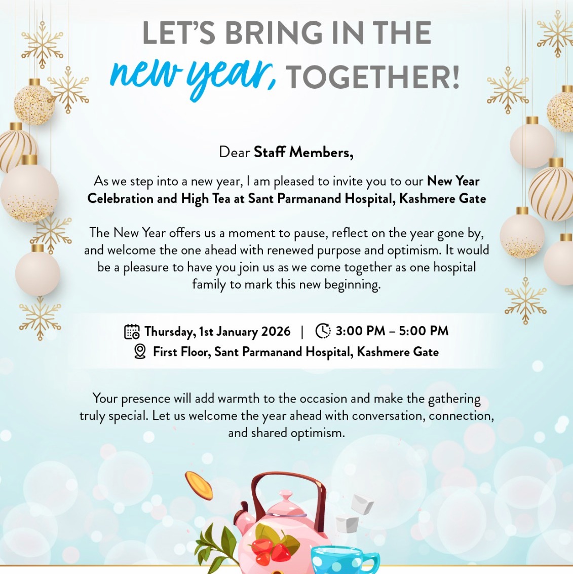 New Year Celebration & High Tea